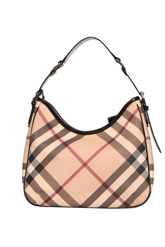 Burberry coated Canavas Small Nova Check Barton Hobo
