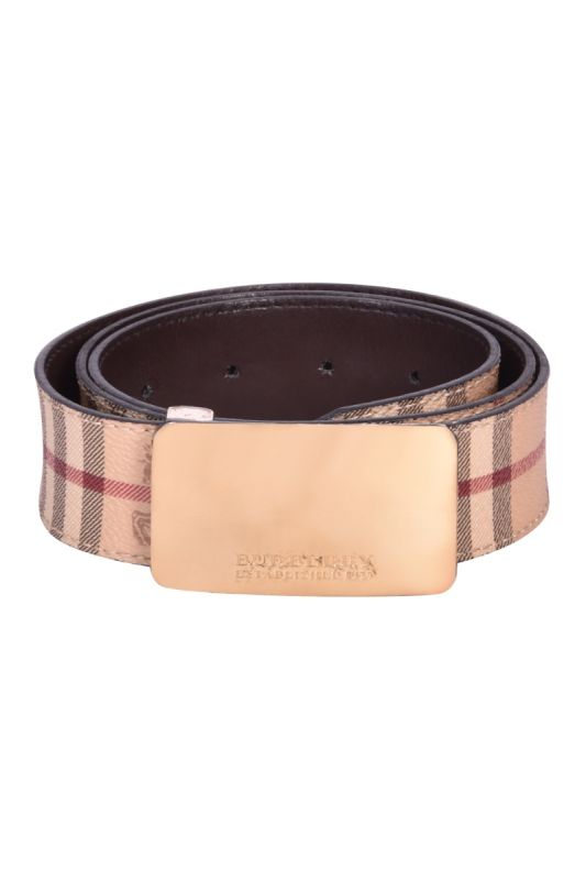 Burberry Coated Canvas Haymarket Checks Belt