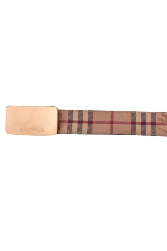 Burberry Coated Canvas Haymarket Checks Belt