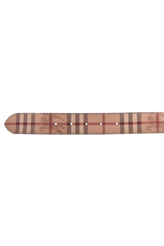 Burberry Coated Canvas Haymarket Checks Belt