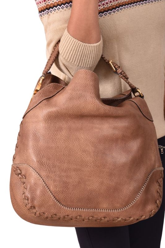 Gucci grained Calfskin Medium Charlotte Hobo Bag