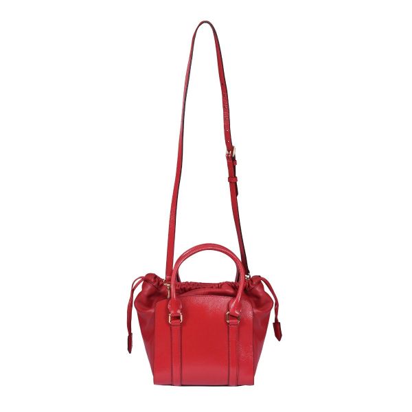 BURBERRY DINTON SMALL PATENT CALFSKIN TOTE BAG
