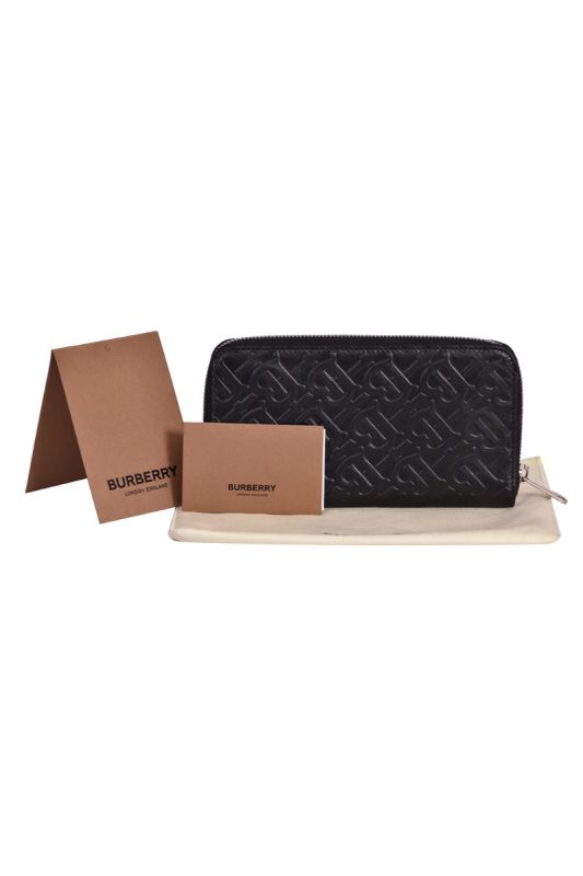 Burberry Embossed Monogram Leather Wallet