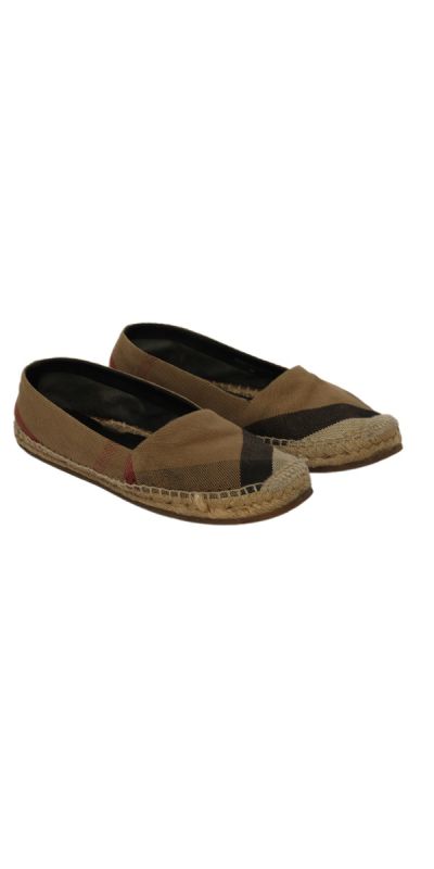 Burberry EU 39 Brown Check Sliders
