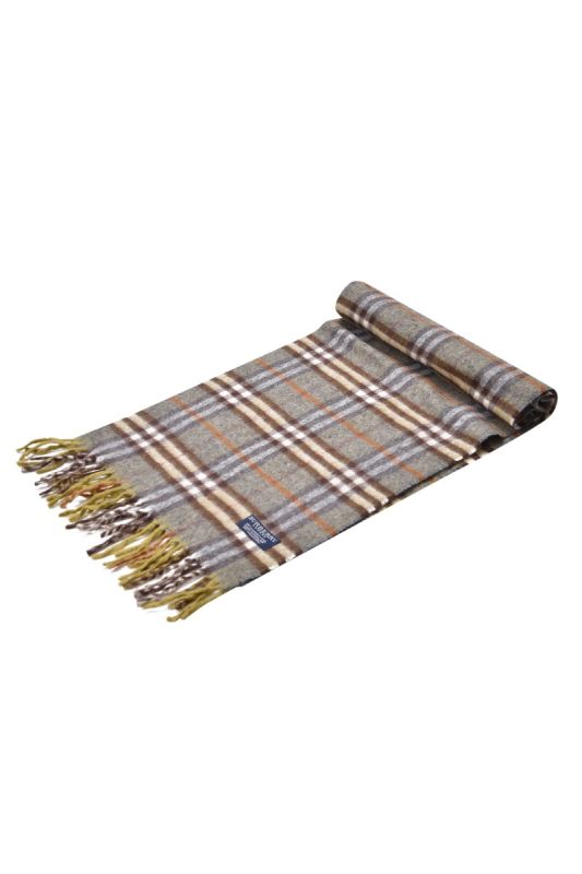 Burberry Green/ Brown Classic Checkered Cashmere Scarf