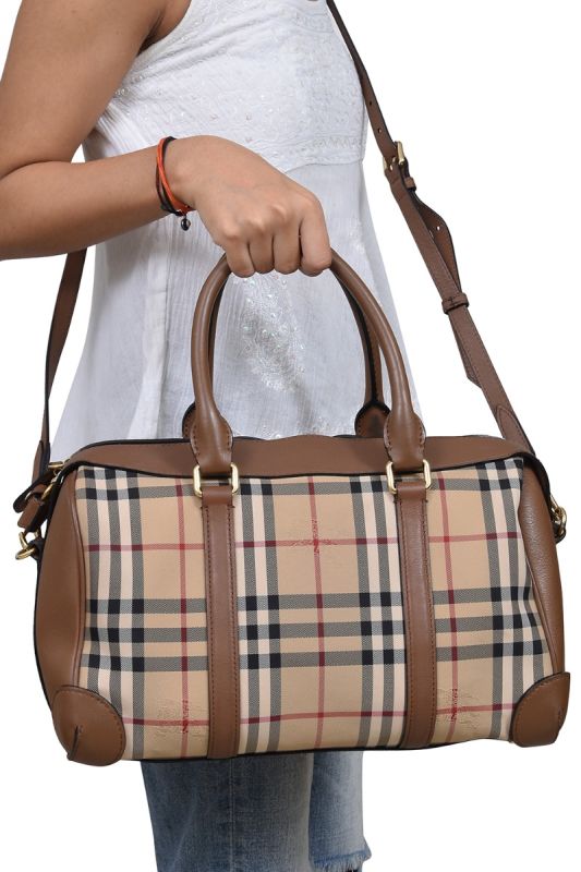 Burberry Haymarket Check Bowling Bag