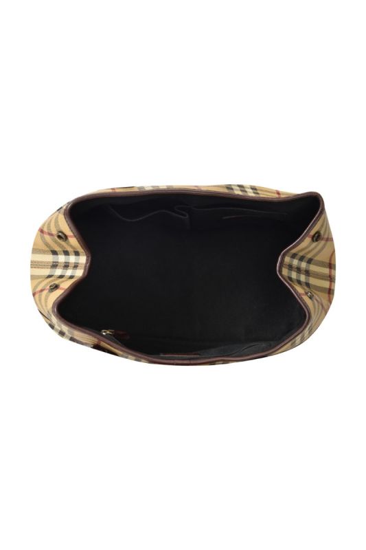 Burberry Haymarket Check Buckle Satchel Bag