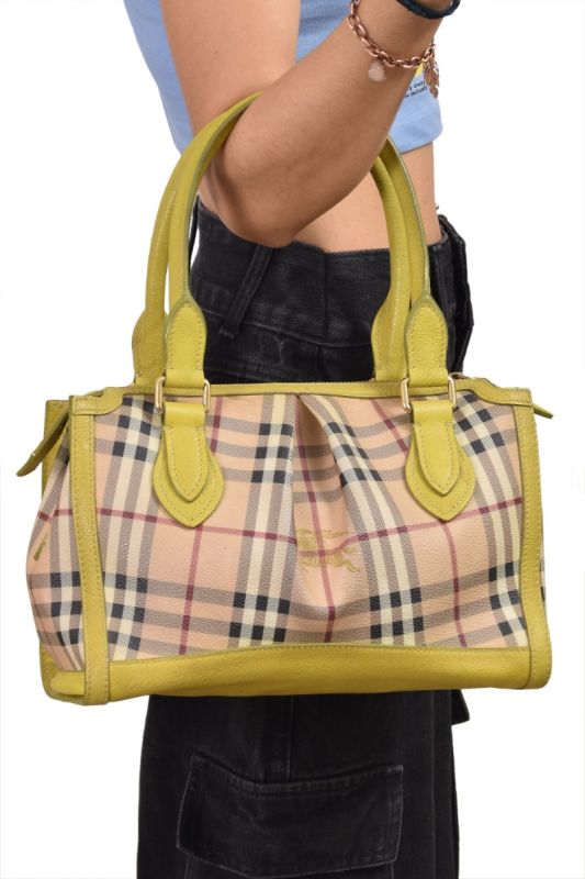 Burberry Haymarket Check Shoulder Handbag