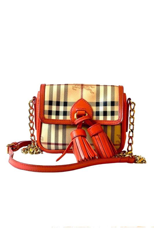 BURBERRY HAYMARKET CHECKS SLING BAG