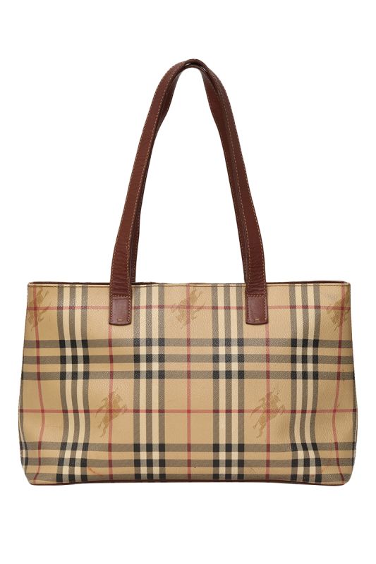 BURBERRY HAYMARKET RECTANGULAR CHECK TOTE