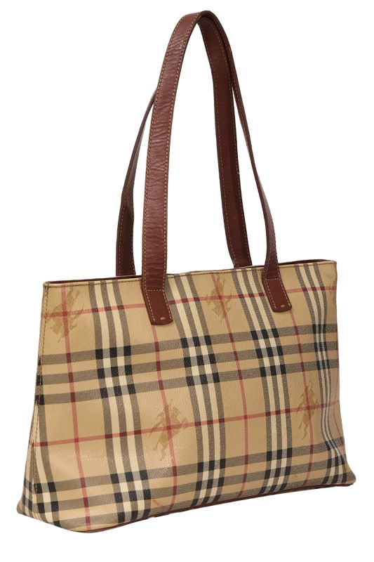 BURBERRY HAYMARKET RECTANGULAR CHECK TOTE