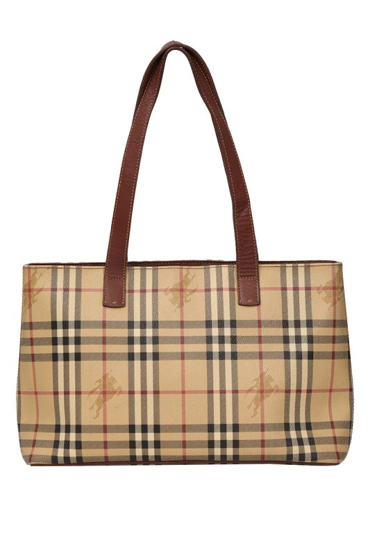 BURBERRY HAYMARKET RECTANGULAR CHECK TOTE