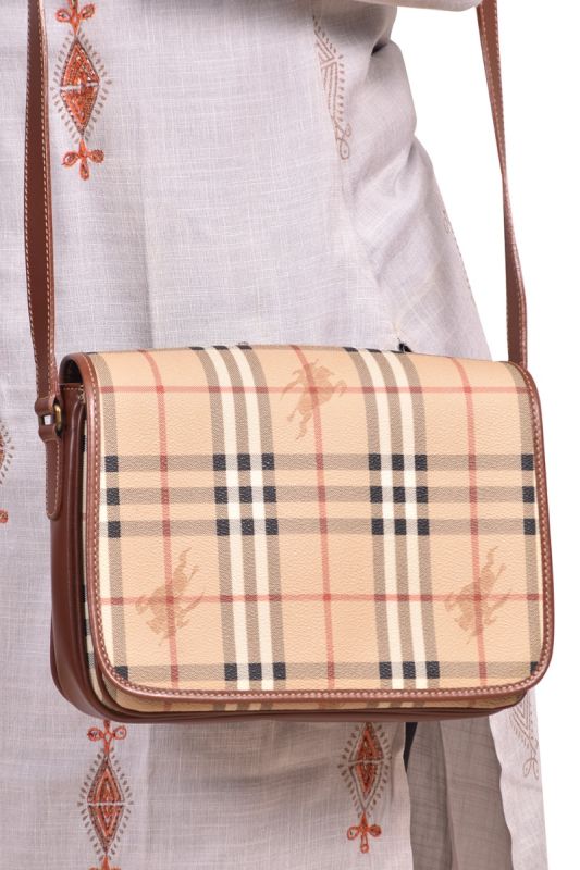 Burberry HaymarketCrossbody Bag