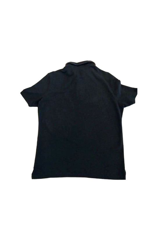 BURBERRY HEATHER GREY POLO NECK T SHIRT