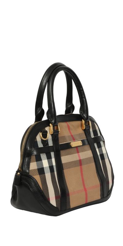 Burberry House Check Canvas and Leather Orchard Bowling Bag