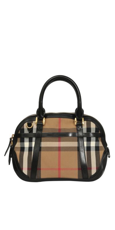 Burberry House Check Canvas and Leather Orchard Bowling Bag