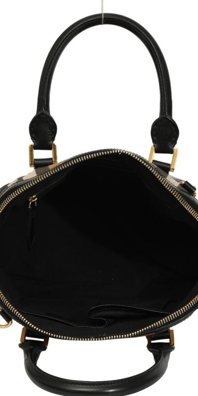 Burberry House Check Canvas and Leather Orchard Bowling Bag