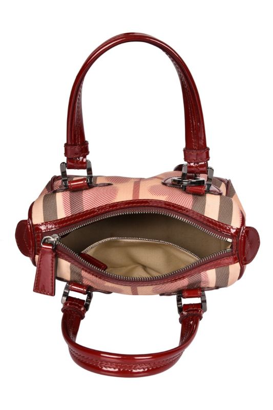 BURBERRY HOUSE CHECK HEARTS BOSTON BAG