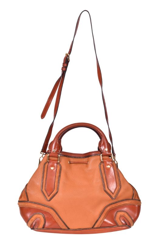 Burberry Leather Earlsburn Medium Tote Bag