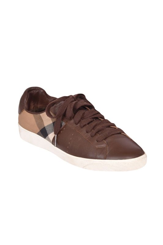 Burberry Leather & House Check Sneakers