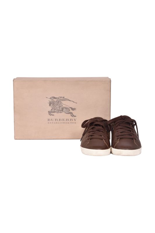 Burberry Leather & House Check Sneakers
