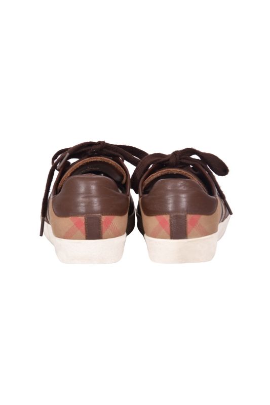 Burberry Leather & House Check Sneakers
