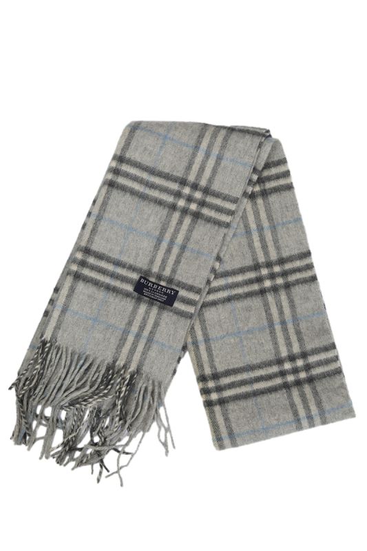 Burberry Light Grey Cashmere Scarf