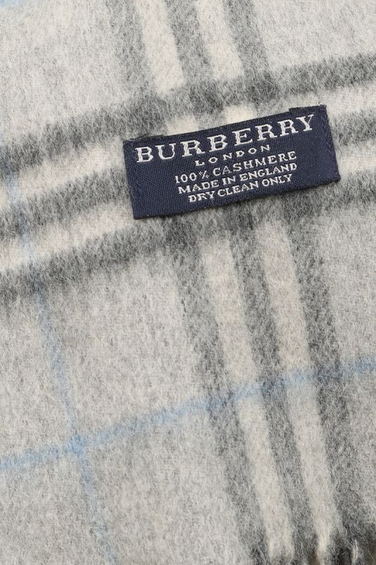 Burberry Light Grey Cashmere Scarf