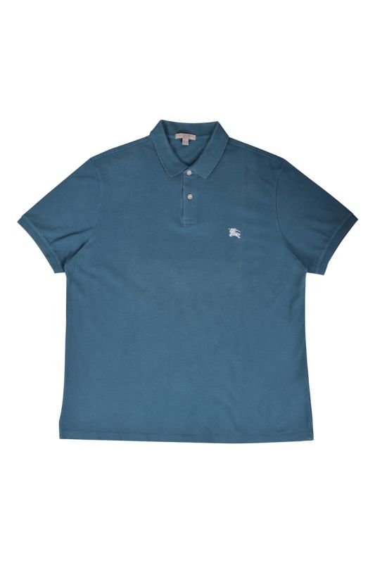 Burberry Logo Teal Polo T-shirt