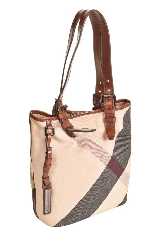 BURBERRY MEGA CHECK TOTE BAG
