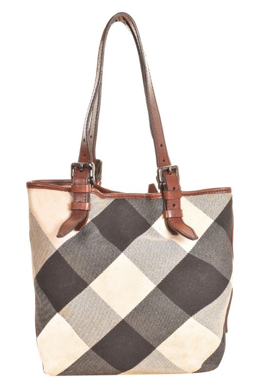 BURBERRY MEGA CHECK TOTE BAG