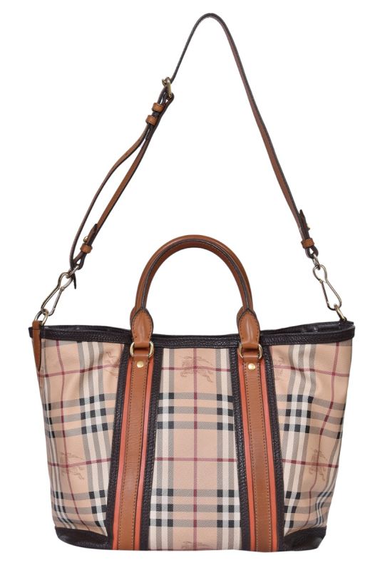 Burberry Multicolor Haymarket Check Coated Canvas Jameson Tote Bag