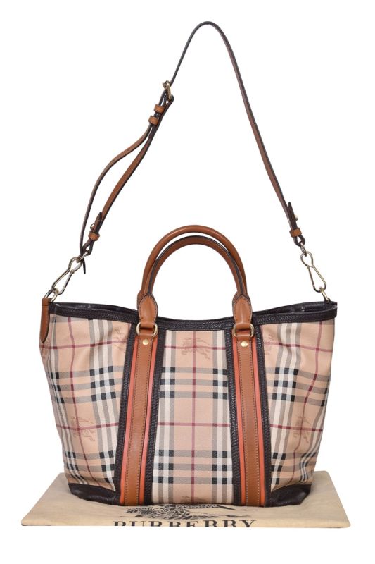 Burberry Multicolor Haymarket Check Coated Canvas Jameson Tote Bag