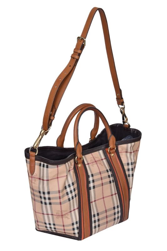 Burberry Multicolor Haymarket Check Coated Canvas Jameson Tote Bag