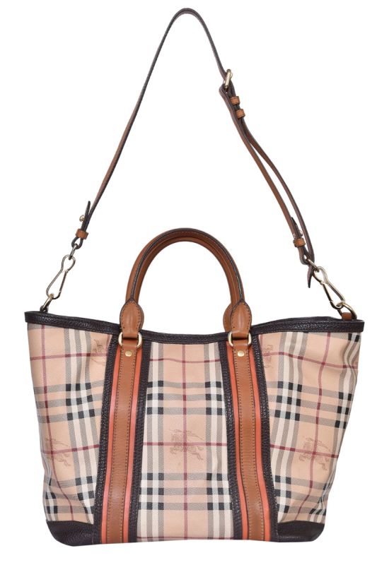 Burberry Multicolor Haymarket Check Coated Canvas Jameson Tote Bag