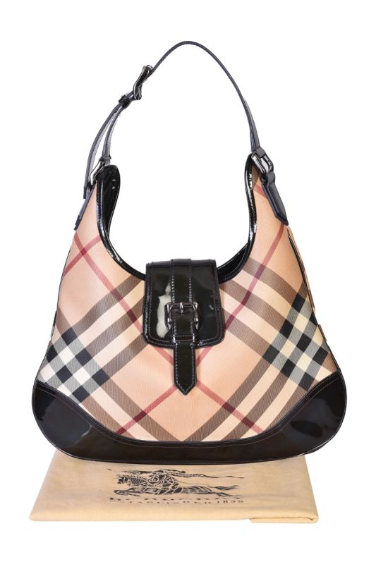 BURBERRY NOVA CHECK BROOKE HOBO BAG