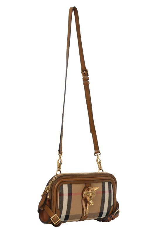 Burberry Nova Check Fox Head Sling Bag