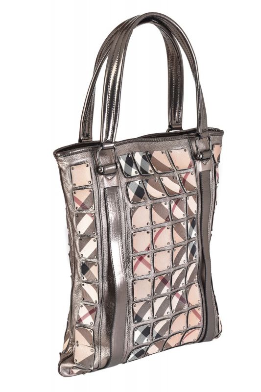 BURBERRY NOVA CHECK PATCHWOK SHOPPER TOTE BAG