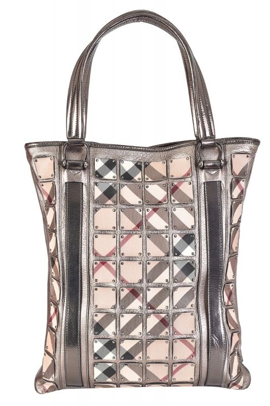 BURBERRY NOVA CHECK PATCHWOK SHOPPER TOTE BAG