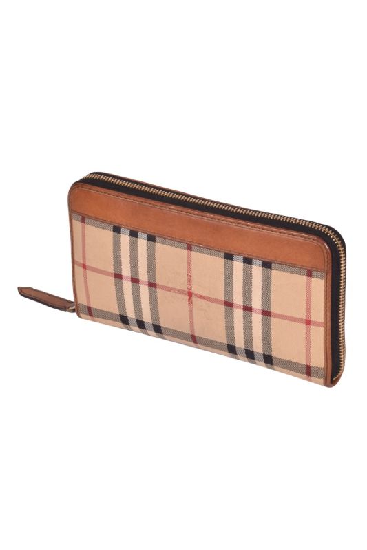 Burberry Nova Check Zip around Wallet