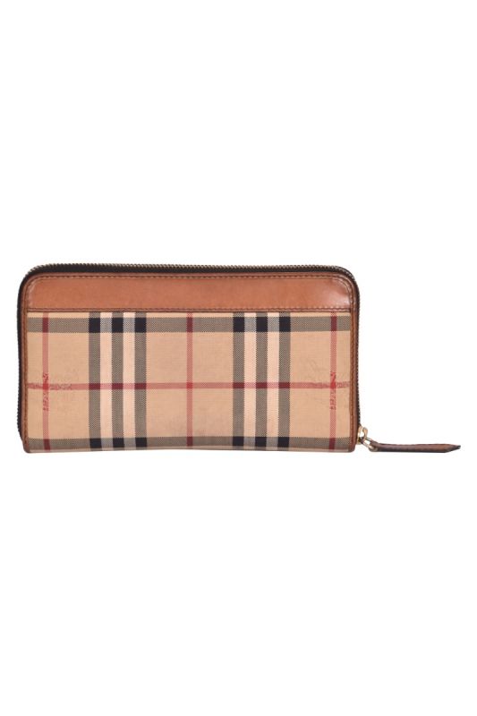 Burberry Nova Check Zip around Wallet