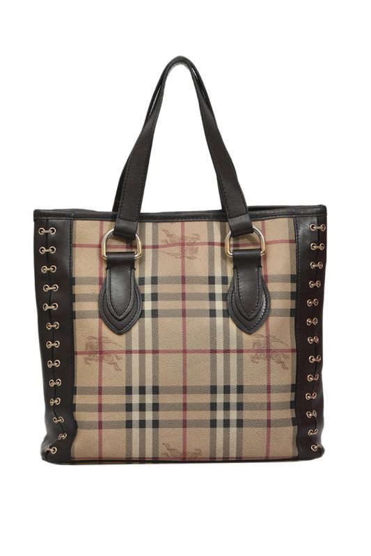 Burberry Nova Checks Coated Canvas & Leather Tote Bag RT167-10