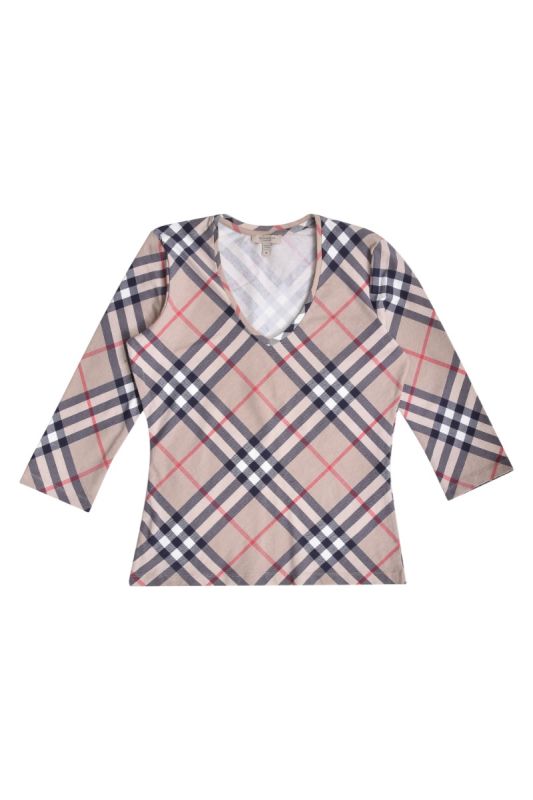 Burberry Nova Checks Fitted Top