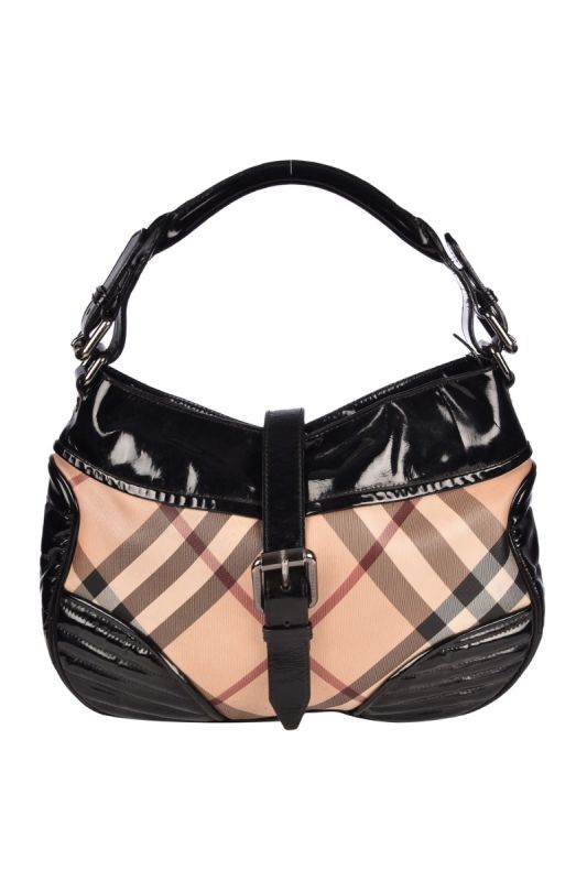 BURBERRY NOVA CHECKS HOBO BAG