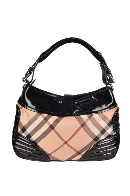 BURBERRY NOVA CHECKS HOBO BAG