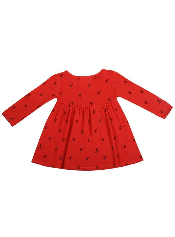 BURBERRY ORANGE BURBERRY BABY PRINT JERSEY DRESS