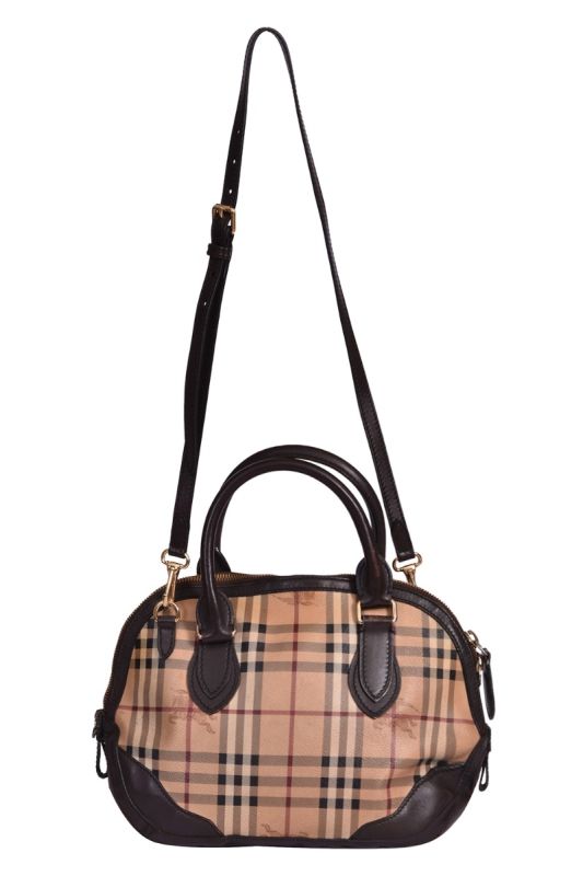 Burberry Orchard Bowler Haymarket Check Bag