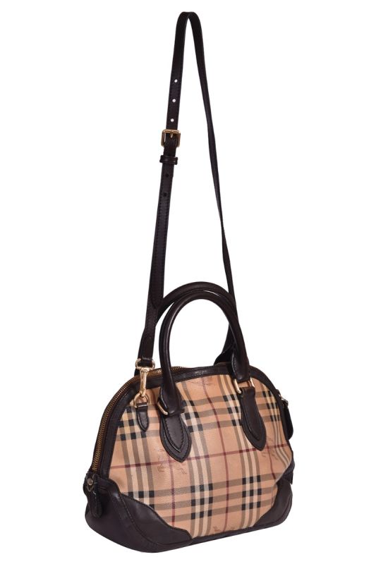 Burberry Orchard Bowler Haymarket Check Bag