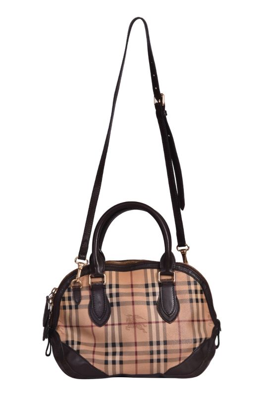 Burberry Orchard Bowler Haymarket Check Bag