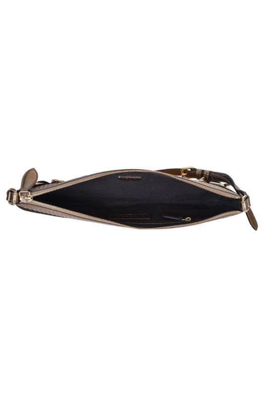 Burberry Parmoor Gold Q	uilted Crossbody Bag